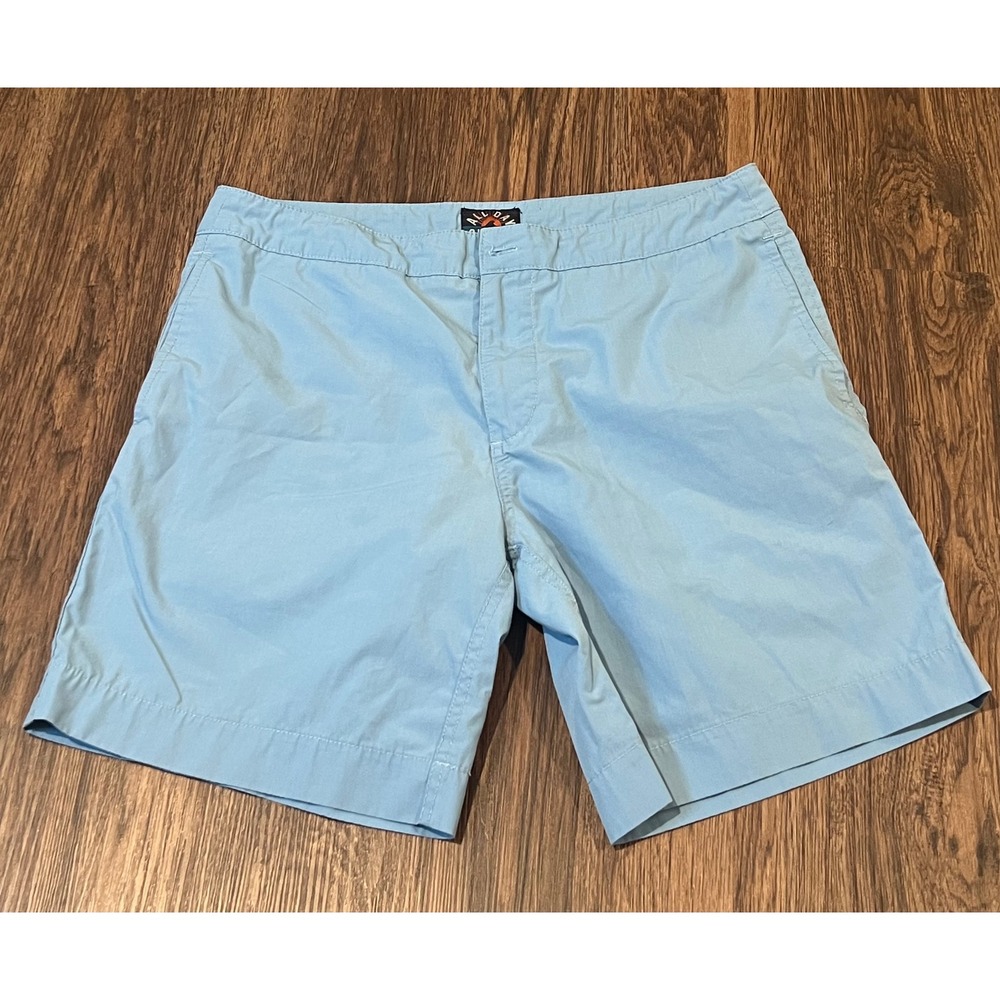 Faherty All Day Shorts Mens 33 Light Blue Hybrid Board Shorts Swim Trunks 7in